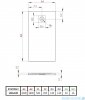 Radaway Kyntos F brodzik 180x100cm cemento HKF180100-74